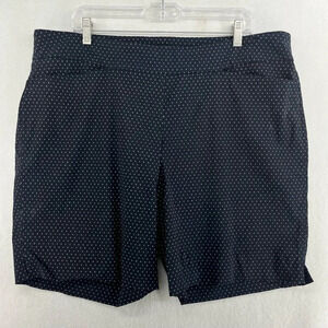 Hilary Radley Shorts Women's Sz 2XL Black Bermuda Mid-Rise Stretch Pull-On